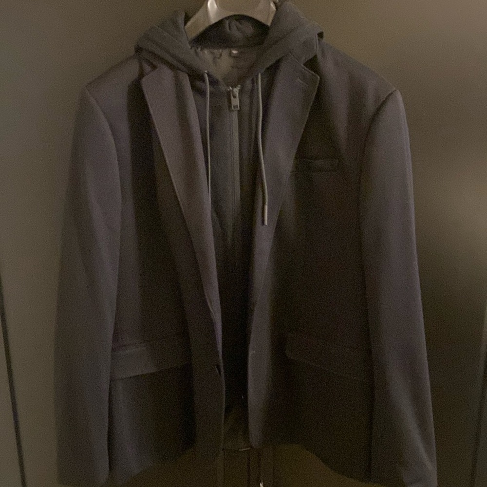 Express Hooded Blazer Slim Fit Button up with Liner 42S/42C